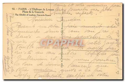 Obelisk z Luksoru — Plac Konwencji — Wydawca AP — Rewers