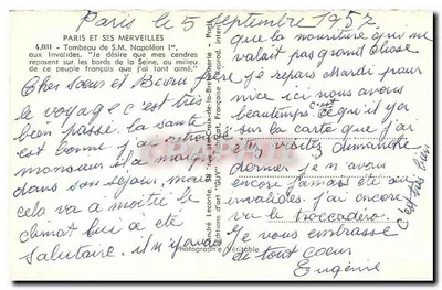 Grobowiec Napoleona I — w Invalidach — wydawnictwo artystyczne 'GUY' nr 4.031 — Rewers