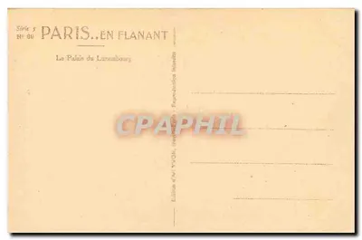 Das Palais du Luxembourg — Paris — Edition von YVON — Rückseite