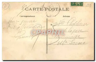 Antieke ansichtkaart Parijs Poort Saint Denis — Achterkant