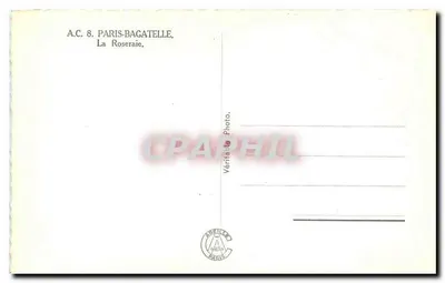 Paris-Bagatelle — A Rosaleda — A.C. 8, Foto Real — Verso