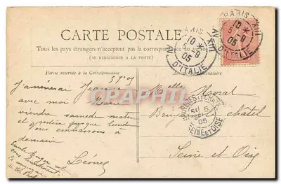 Wieża św. Jakuba — Paryż — kolekcja Petit Journal — Rewers