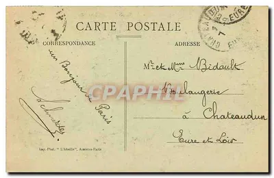 Paryż - Rue Soufflot i Panthéon — wydawca L'Abellie, nr 35 — Rewers