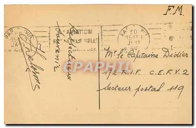 Paryż — Rue Soufflot i Panthéon — Wydawca nieznany, nr serii 815 — Rewers