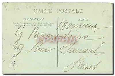 Paris — Les Bois de Boulogne — La Cascade — É.L. — Verso