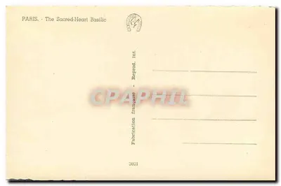 Paris - Basilique du Sacré-Cœur — Frontalansicht — Verlag Gamp, Seriennummer 3031 — Rückseite