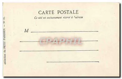 Paris — A Porta Saint-Martin — Coleção do Petit Parisien, N° 11 — Verso