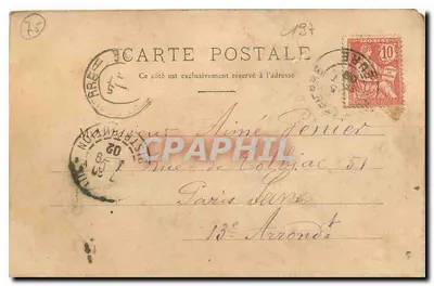 Parigi — L'Hôtel de Ville — J. L. édit., Parigi, N° 36 — Verso