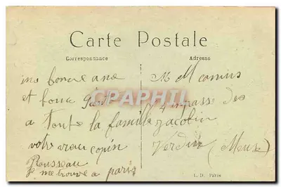 Paris — O Pequeno Palácio dos Campos-Élisée — L. D. — Verso