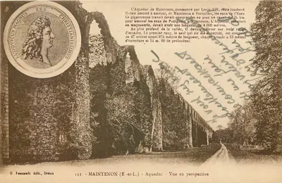 Maintenon (E-et-L) — Aqueduto — Vista em perspectiva — G. Rouenault editor, Dreuz, n° 111