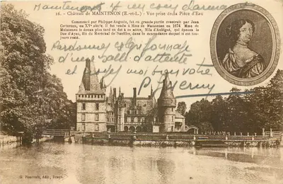 Castelo de Maintenon (E.-et-L.) — View tirada da Pièce d'Eau — G. Poucault, editor, Dreux