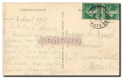 Menthon — Au bord du Lac — ANNECY — n°225 — Rewers