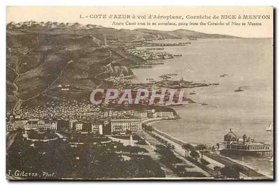 Costa Azul vista de avião, Corniche de Nice a Menton — J. Giletta, Fot.