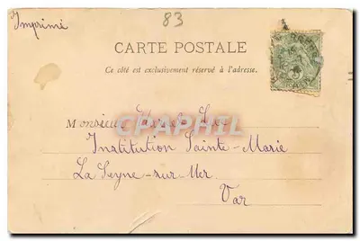 Toulon - O Mercado — Brignoles, 26 de dezembro de 1900 — Louis Jaubert — Verso