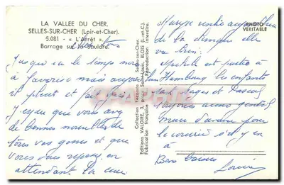 Barragem na Sauldre — Selles-sur-Cher — Edições Valoire — Verso