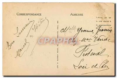 Castelo de Lavardin — ruínas — editor Levé e Naudin, Paris — Verso