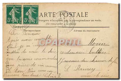 Fontainebleau. o Palácio. o Museu Chimais — Editor V.P.C. n°11 — Verso