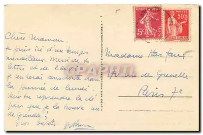 Le Tréport — A Escada da Falésia — LL 226 — Verso