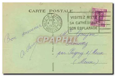 Metz — Os Termas — Editor R. Lafayette, n°38 — Verso