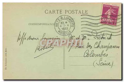 Metz — Katedra — Th. Schneider, wyd. Mets, n°720 — Rewers