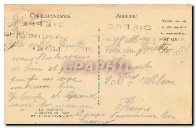 Dieppe — Vue de la marée fraîche — Éditeur non identifié — Rewers