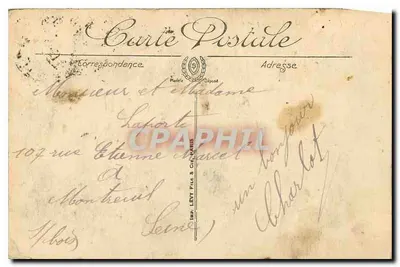 Dieppe — A Jetée em um Dia de Tempestade — LL. n° 865 — Verso