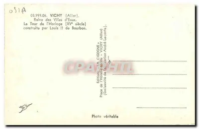 The Stork — Clock Tower in Vichy — Editions de l'Hôtel-de-Ville — Back