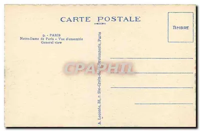 Notre-Dame w Paryżu — Ogólny widok — A. Laconie, Paryż — Rewers