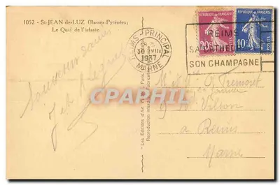 Quai Infante — Saint-Jean-de-Luz — Wydawnictwo Art V. Y. Paris — Rewers