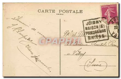 Joigny — Perspectiva das Duas Riberas do Ponte — Coleção J. D. Saus — Verso