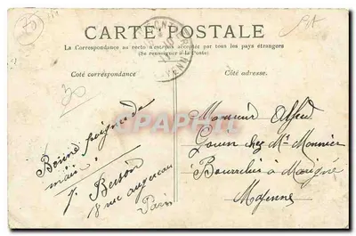 PARIS — O Boulevard dos Italianos — Editor desconhecido, número de série não visível — Verso