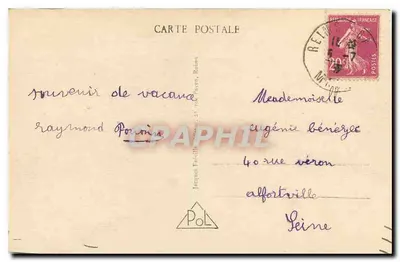 Reims - A Catedral — editor Jacques Freddin, n° 605 — Verso
