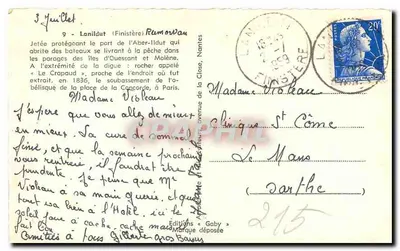 Jetée de Lanildut — Finistère — Éditions Gaby — Verso