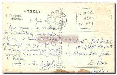 O Castelo de Angers — Angers — Editor: Cistel — Verso