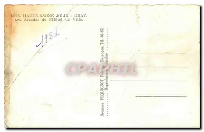 As Arcadas do Hotel de Ville — Gray — Déouï — Verso