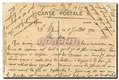 Le Mans - Dom z epoki Renesansu zwany domem Adama i Ewy, Grande-Rue, 69 — zdjęcie J. Garczynski, n° 179 — Rewers