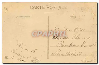 Les Finkes (1er arr.) - Chałupy i wodospad Scherpsdill - Fototypia braci Lahouche, Toulouse — Rewers