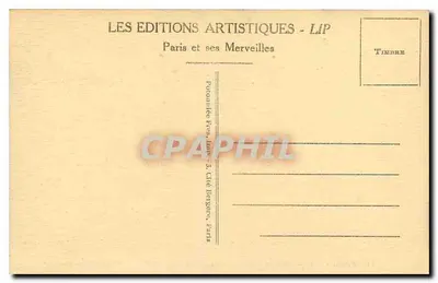 Túmulo de Napoleão I nos Inválidos — Paris — Éditions Artistiques LIP — Verso