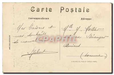 Reims — Bombardowanie Reims przez Niemców — Katedra w ogniu — Visa Paris, n°7 — Rewers