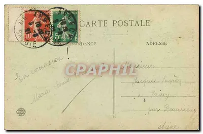 Lac d'ANNECY — Saint Michel et le Château de Duingt — A. Gardel, Annecy — Verso