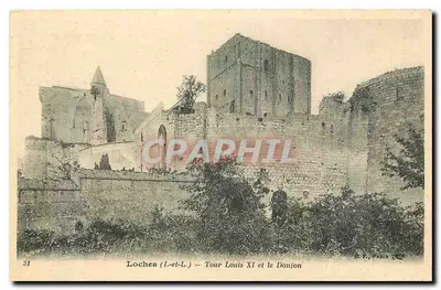 Loches (Loire-et-Loire) — Torre Luís XI e o Donjon — B.F. Paris