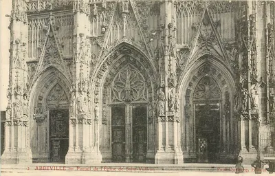 Abbeville — Portal da Igreja de São Vulfredo — Paul Duclereq, Editor