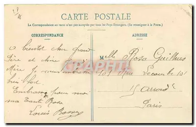 Dreux - Capela de São Luís - Túmulo da Princesa Maria d'Orleans — Fluchard, editora n°29 — Verso