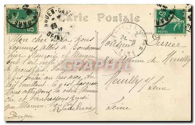 BON-SECOURS — O Monumento a Joana d'Arc e vista de Rouen. ND. Fot. 592 — Verso