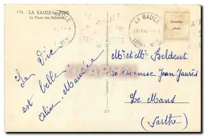 La Baule-les-Pins — Plac des Palmiérów — AGRAP, nr 371 — Rewers