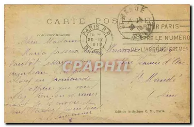 Grotta di Vincennes — Grotta — C.M. — Artystyczne Wydawnictwo C.M., Paryż — Rewers