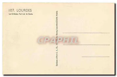 Lourdes — Zamek i krypta — Wydawnictwo Sztuki C. L. D., Lourdes — Rewers