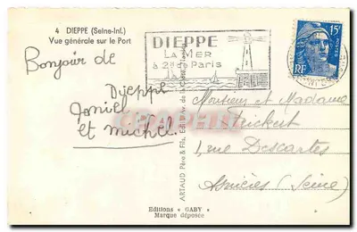 Dieppe — Ogólny widok na port — Éditions Gaby — Rewers