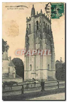 Bec-Hellouin (Eure) — A Torre (século XV) — Impressora Acard, Brionne