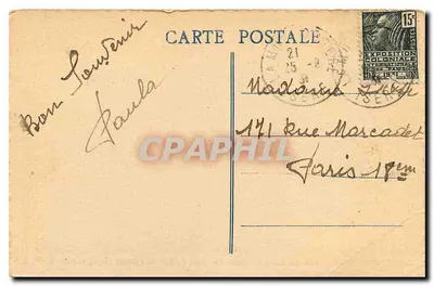 Bilhete postal antigo Dauphine De la Mure a Vizille Les Lacs Laffrey et l'Obiou — Verso